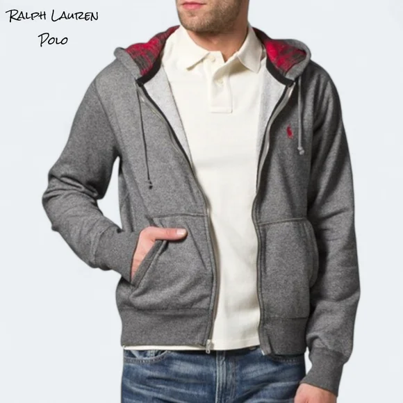 Ralph Lauren Polo Full Zip Sweater Hoodie Mens Small - Picture 1 of 10